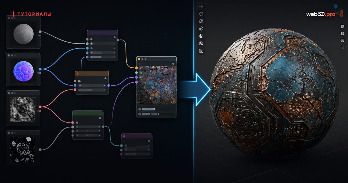 Процедурные текстуры в Blender: мастер-класс по нода-редактору