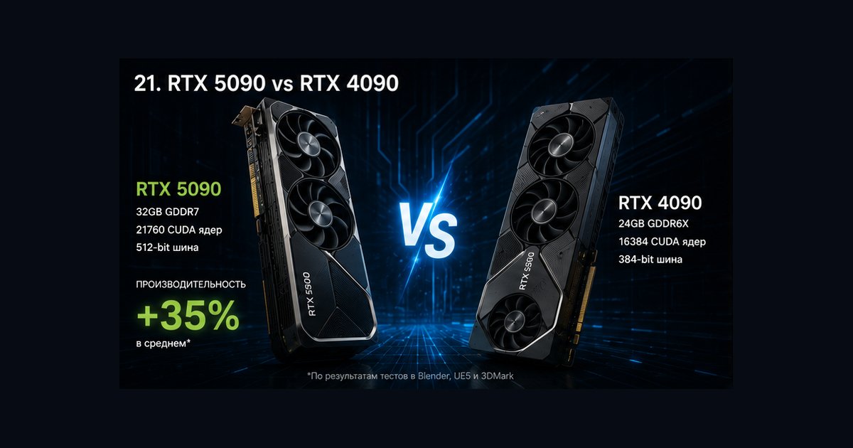 RTX 5090 vs RTX 4090 для 3D: стоит ли обновляться в 2026 году