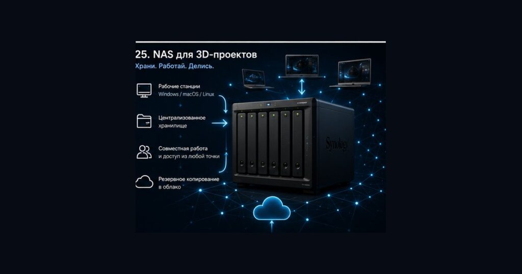 NAS для хранения 3D-проектов: как выбрать и настроить сетевое хранилище
