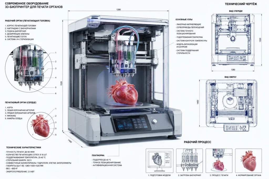 3D-биопечать в 2026 году: как медицина меняется с помощью 3D