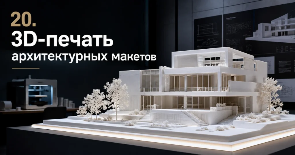 3D-печать архитектурных макетов: материалы, точность, постобработка
