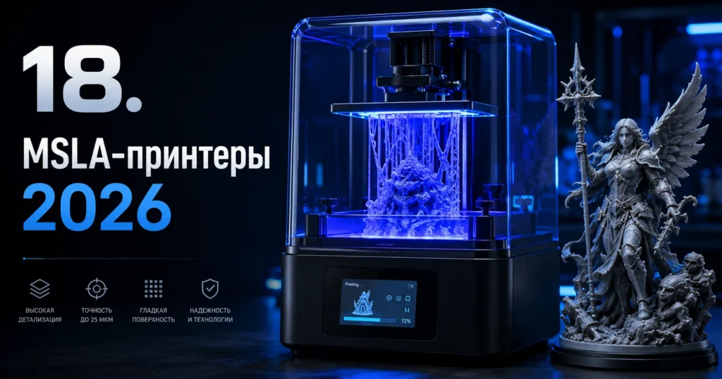 MSLA-принтеры в 2026 году: что выбрать для ювелирки, миниатюр и прототипов