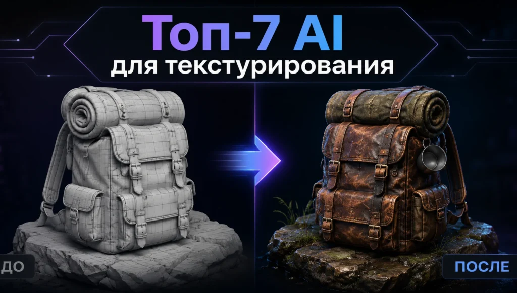Топ-7 AI-инструментов для автоматического текстурирования 3D-моделей