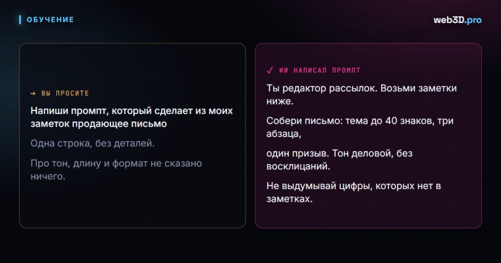 Мета-промпты: как попросить AI написать промпт за вас