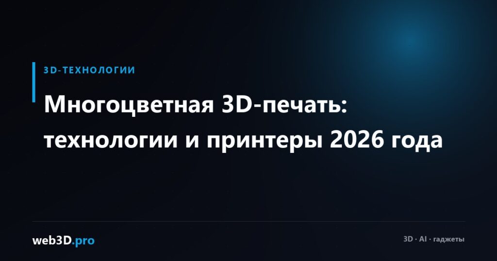 Многоцветная 3D-печать: технологии и принтеры 2026 года