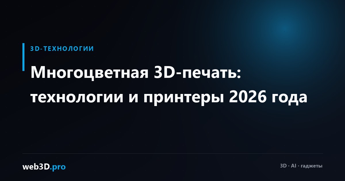 Многоцветная 3D-печать: технологии и принтеры 2026 года