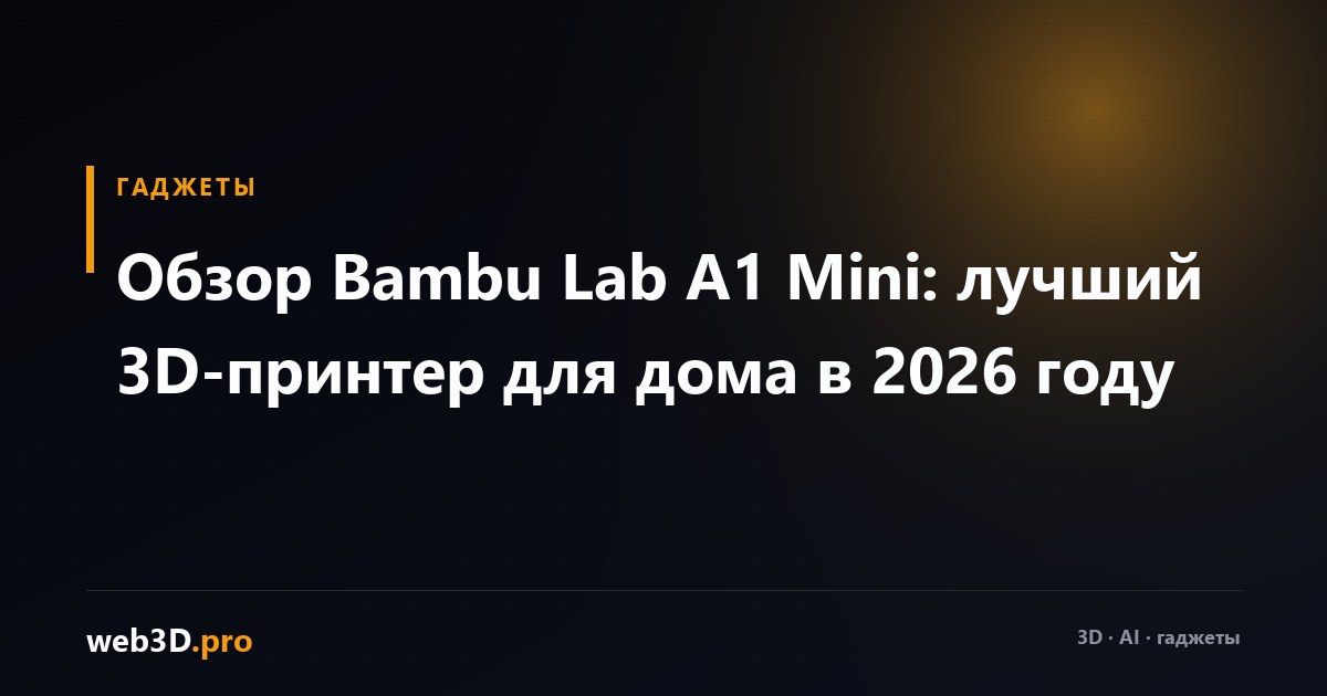 Обзор Bambu Lab A1 Mini: лучший 3D-принтер для дома в 2026 году
