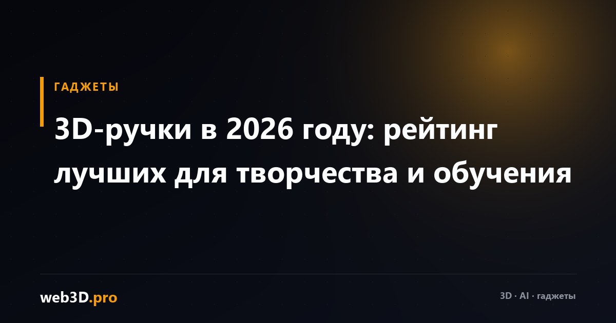 3D-ручки в 2026 году: рейтинг лучших для творчества и обучения