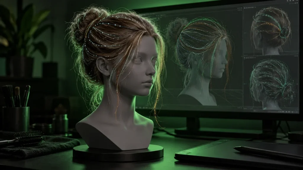 Причёска персонажа в работе. Волосы в Blender 4.x: новая система груминга по шагам