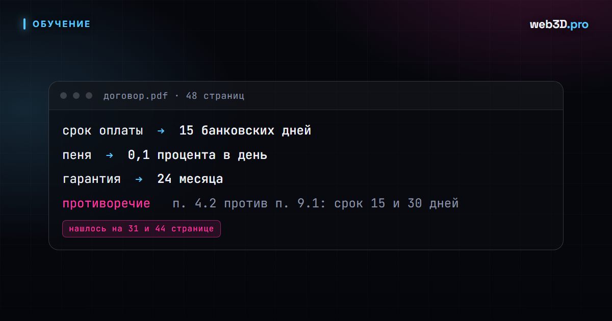 Claude для анализа PDF: извлечение данных, поиск противоречий, сравнение