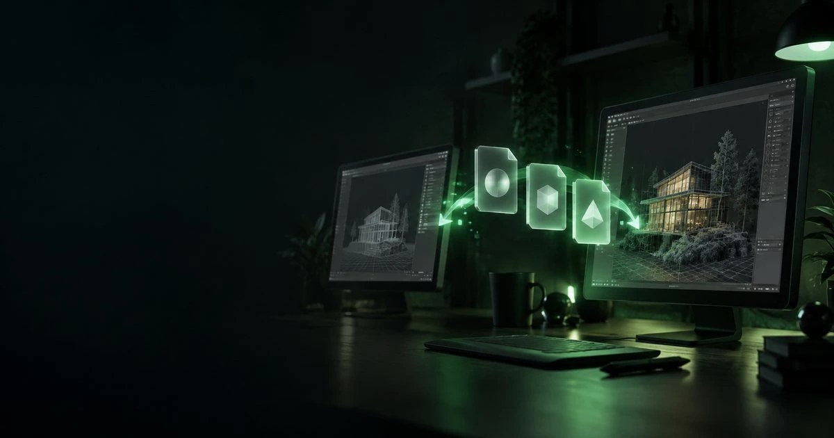 Datasmith, FBX и glTF: чем переносить сцену в UE5