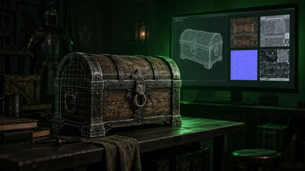 Игровая модель с сеткой и картами. Оптимизация модели для игры: полигоны, текстуры, отрисовка