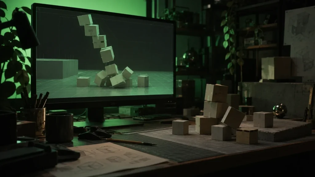 Падающие объекты в физической симуляции. Rigid Body в Blender: столкновения и почему объекты дрожат