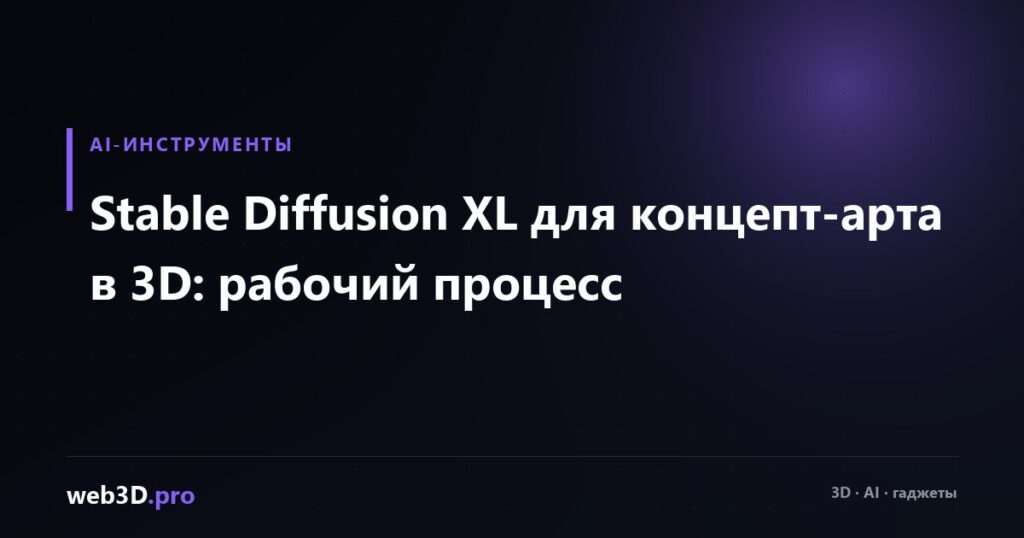 Stable Diffusion XL для концепт-арта в 3D: рабочий процесс