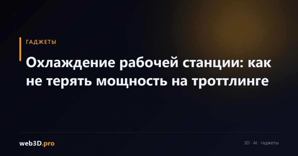Охлаждение рабочей станции: как не терять мощность на троттлинге